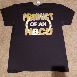 Vtg blk & gold HBCU tee sz Med